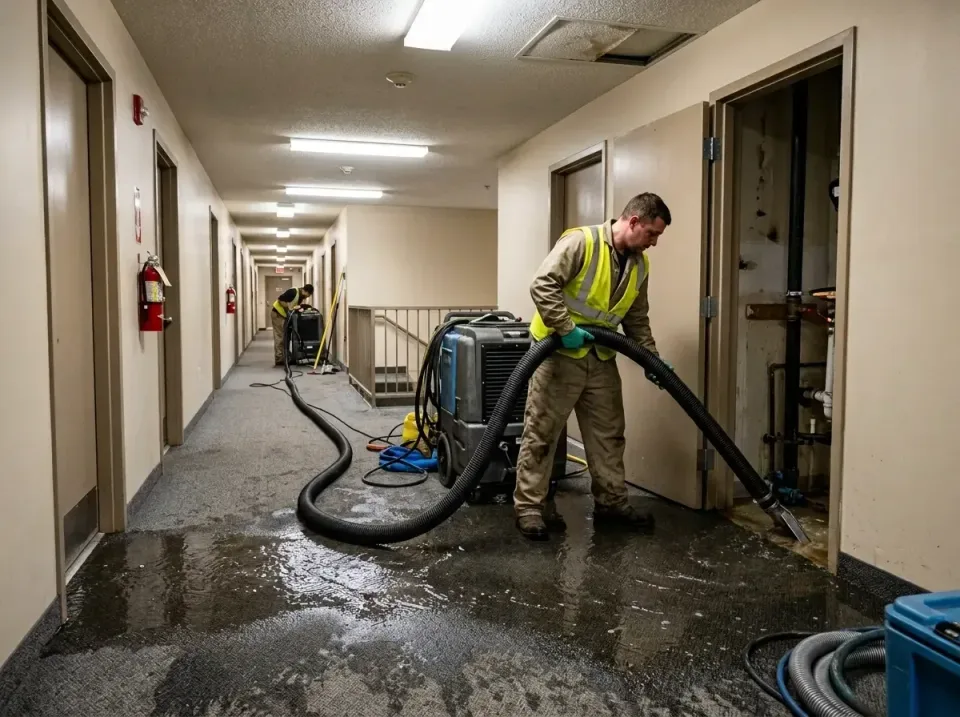 multi-unit-apartment-hallway-f-005 — frequently asked questions, Emergency Burst Pipe Water Extraction & Removal in Okeechob…